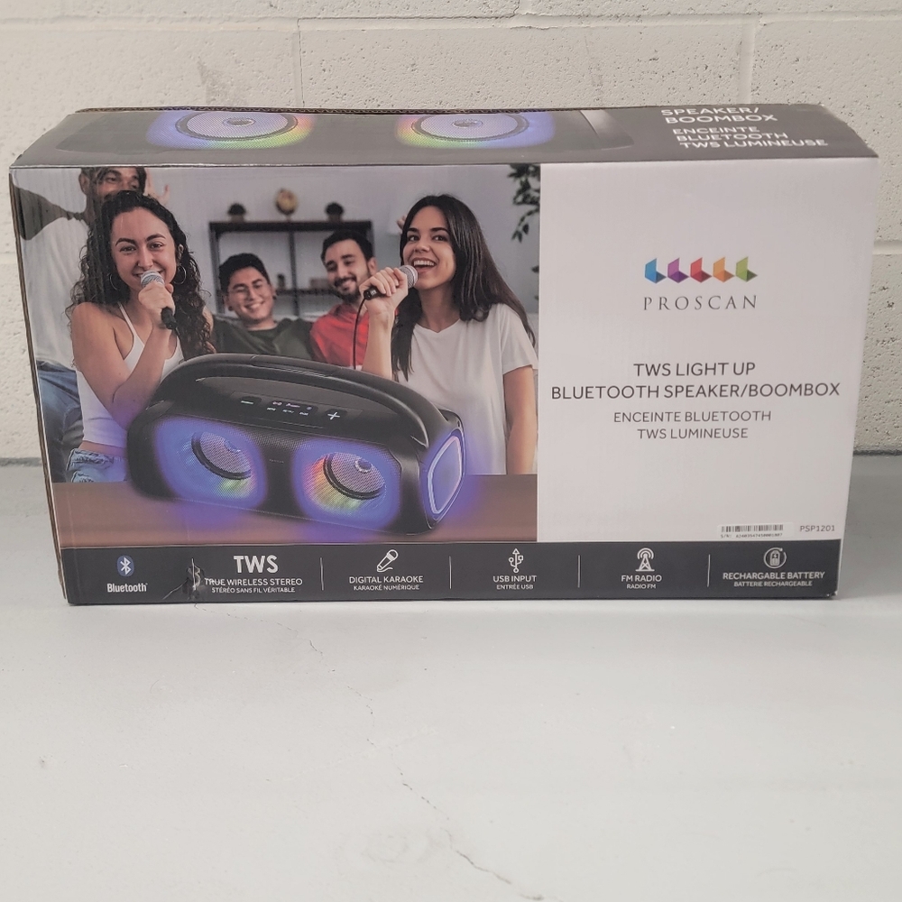 Black Bluetooth Speaker with LED Lights